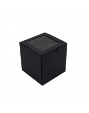 Черная подарочная коробка-куб