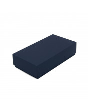 Темно-синяя подарочная коробочка из картона с крышкой
