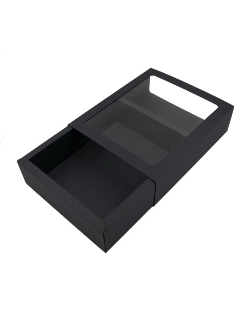 Роскошная подарочная коробка-слайдер черного цвета