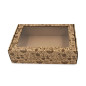 Brown Christmas Box with Glossy Brown Deer Design