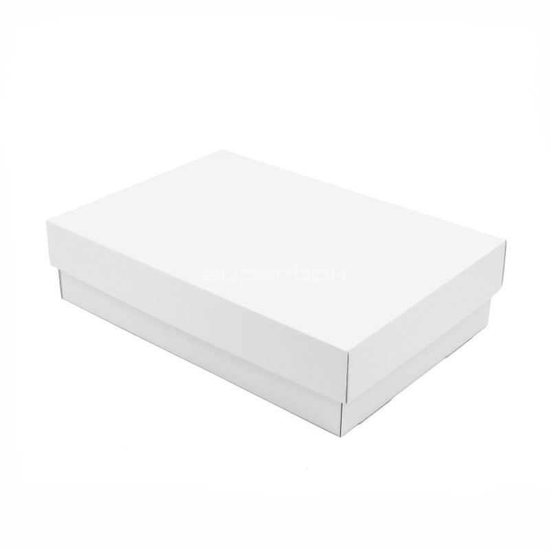 Multipurpose White Base-Lid Gift Box of 8,5 cm Depth