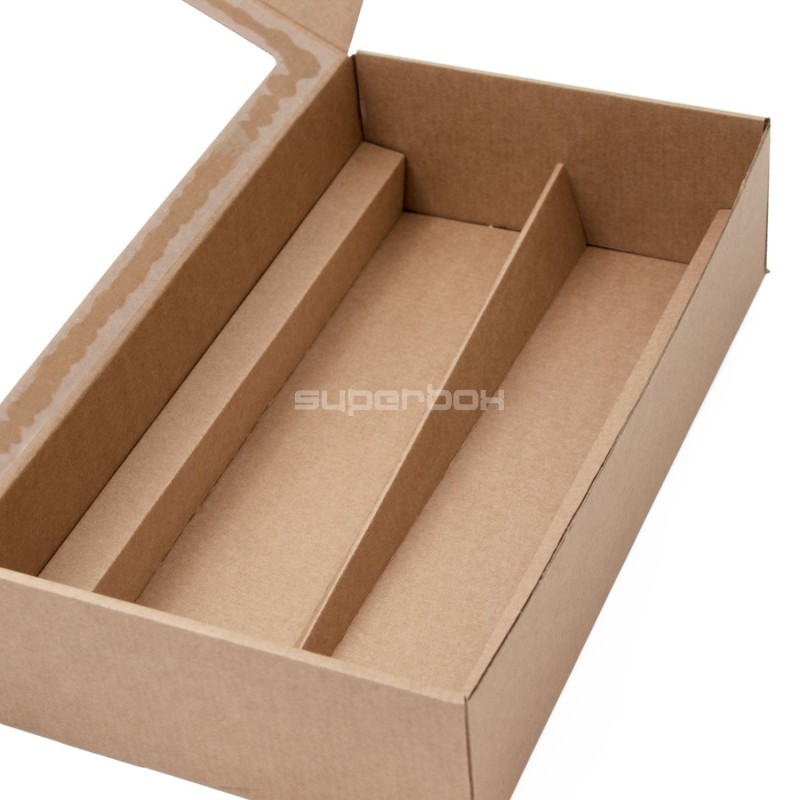 Brown Insert for Packing 2 Bottles in B00015 Box