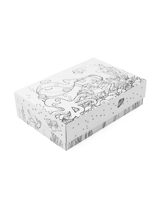Белая коробка формата А4 с оленями