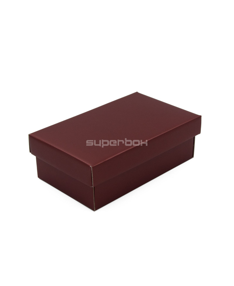 Металлизированная красная маленькая подарочная коробка с крышкой