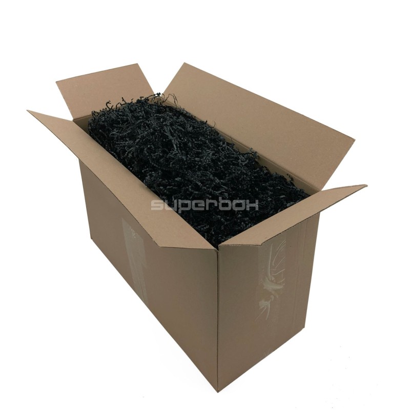 Rigid Black Shredded Paper - 2 mm, 1 kg