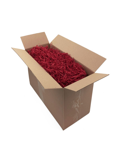 Жёсткая красная резаная бумага - 2 мм, 1 кг