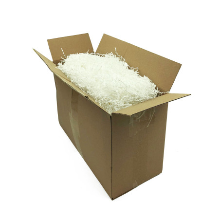 Rigid White Shredded Paper - 2 mm, 1 kg