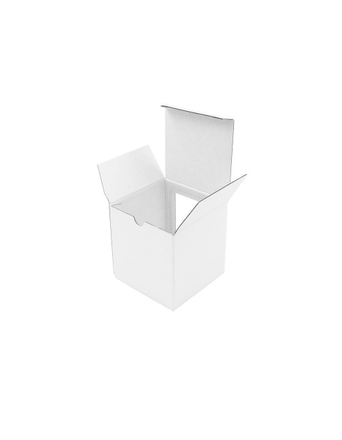 Подарочная коробка белого куба с прозрачным окном для упаковки свечей