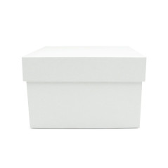 White Square Medium Size Gift Box Folded