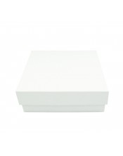 White Square Deep Medium Size Gift Box with a Lid