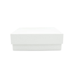 White Square Deep Medium Size Gift Box with a Lid