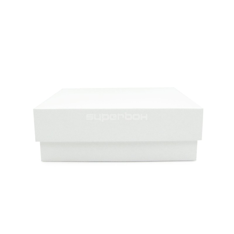 White Square Medium Size Gift Box of Height 8 cm with a Lid