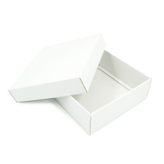 White Square Deep Medium Size Gift Box with a Lid