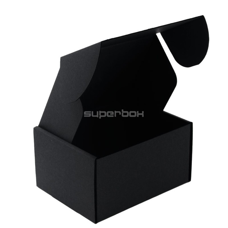 Small Black Corrugated Cardboard Gif Box