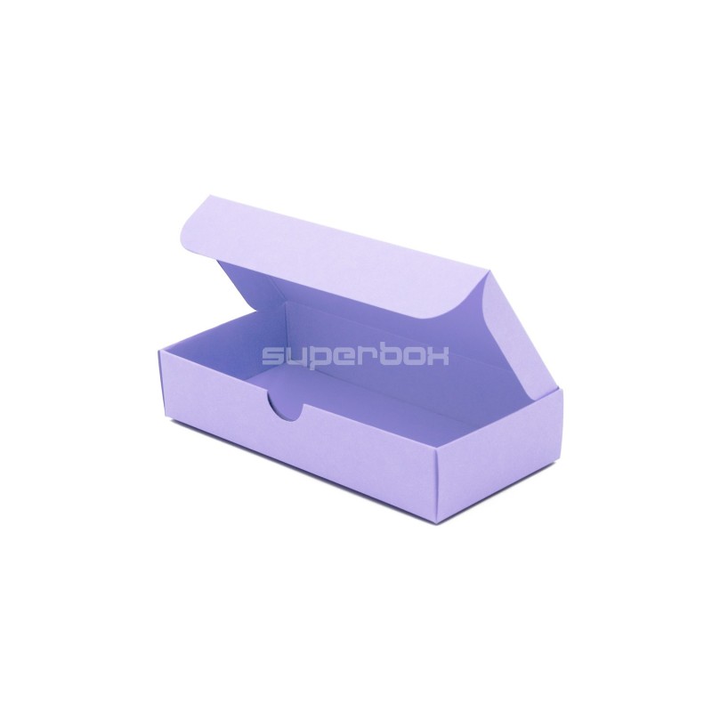 Elongated Gift Box from Lilac Color Decorative Cardboard