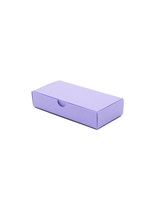 Продолговатая подарочная коробка из сиреневого декоративного картона