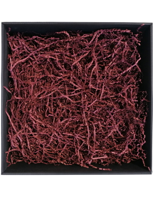 Жесткая резаная бумага бордового цвета - 2 мм, 1 кг