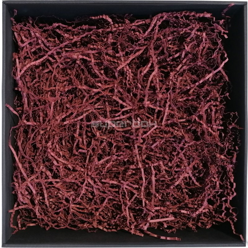 Rigid Maroon Shredded Paper - 2 mm, 1 kg