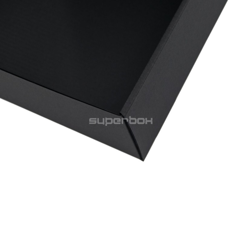 Black Square Box with Window, Height of 9 cm