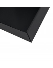 Черная квадратная коробка с окном из ПВХ, высотой 9 см