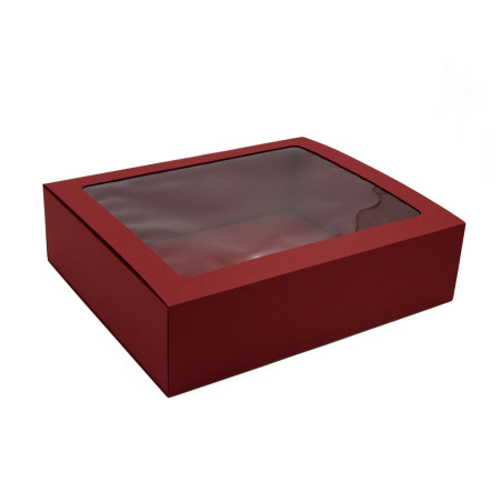 Red Luxury Matchbox Style Gift Box with Window