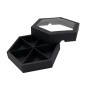 Black Luxury Hexagon Shape Gift Box with Insert and Window