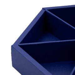 Blue Luxury Hexagon Shape Gift Box with Insert and Window