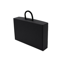 Black Gift Box - Suitcase with Textile Handle