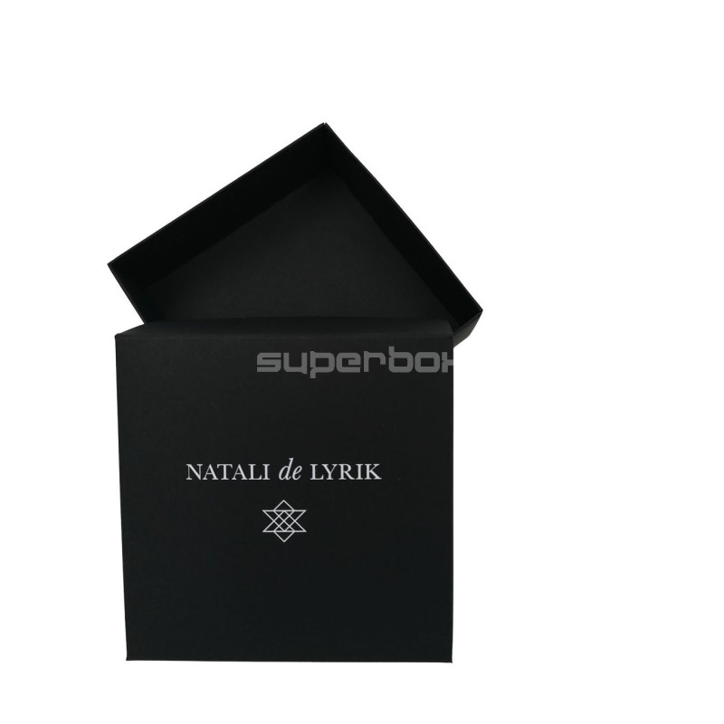 2-PC Small Square Gift Box from Black Cardboard