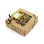 Brown Square Gift Box with Clear Window for Tea