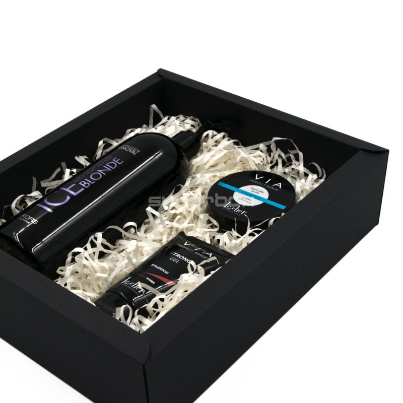 Black Luxury Matchbox Style Gift Box with Window