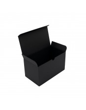 Удлиненная черная картонная коробка для двух цилиндрических свечей