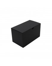 Удлиненная черная картонная коробка для двух цилиндрических свечей
