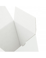 Белая продолговатая коробка для упаковочного спрея