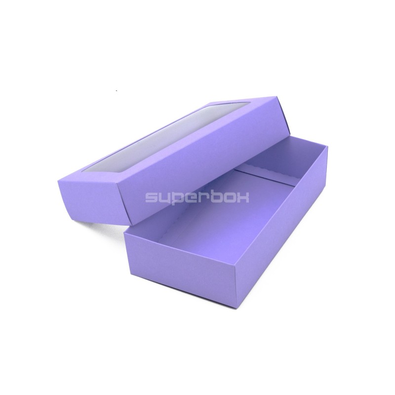 Lilac Two Piece Cardboard Gift Box with Window