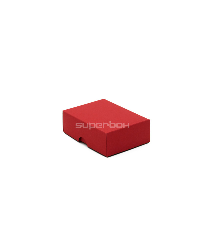 Красная картонная подарочная коробка из двух частей