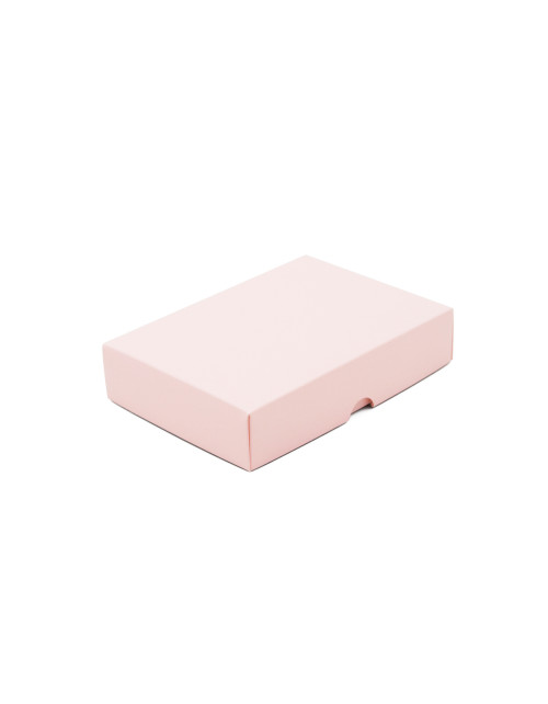 Персиковая картонная коробка с крышкой
