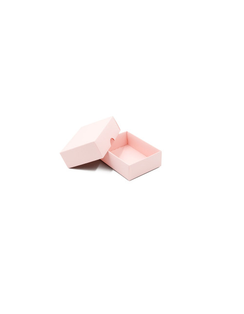 Прямоугольная подарочная коробочка из картона персикового цвета, из 2 частей