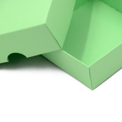 Two Piece Small Square Emerald Cardboard Gift Box