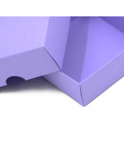 Подарочная коробка квадратная из двух частей сиреневого цвета