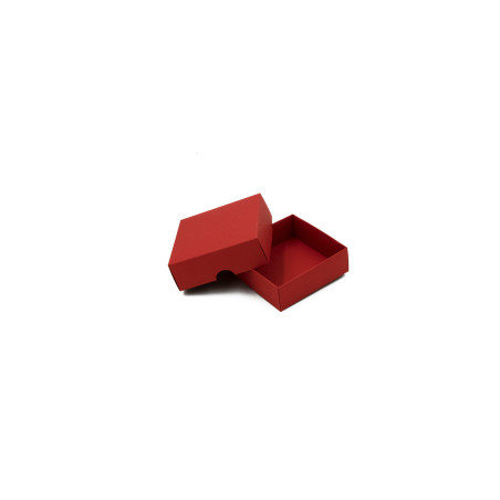 Red Two Piece Small Square Cardboard Gift Box