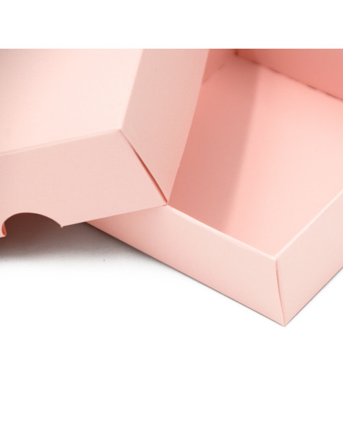 Персиковый цвет из двух частей маленькая квадратная картонная подарочная коробка