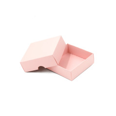 Peach Color Two Piece Small Square Cardboard Gift Box