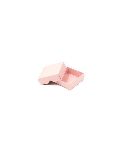 Персиковый цвет из двух частей маленькая квадратная картонная подарочная коробка