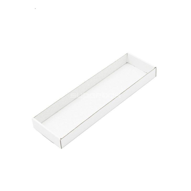 White Narrow Tray for Gift Sets, 23 cm Long