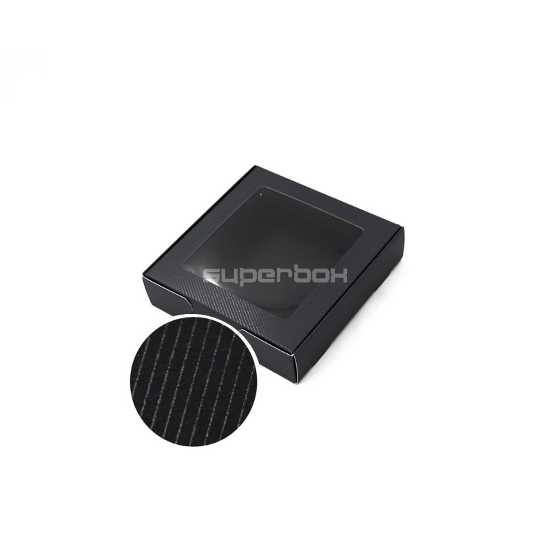 Black Cookies Box with Clear Window and Laminate Inside