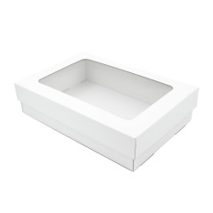 Multipurpose Black Base-Lid Gift Box with Clear Window