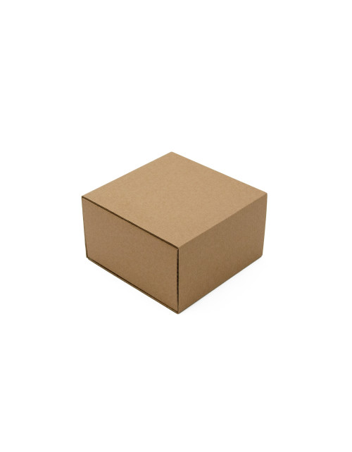 Коричневая коробка с рукавом для упаковки одной баночки меда
