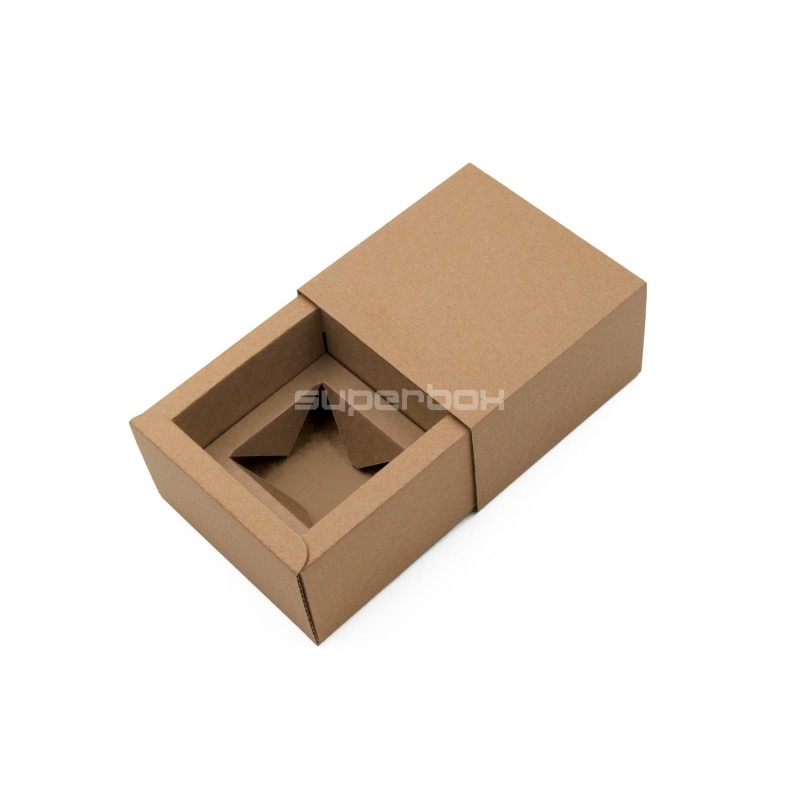 Brown Box with a Sleeve for Packing One Jar