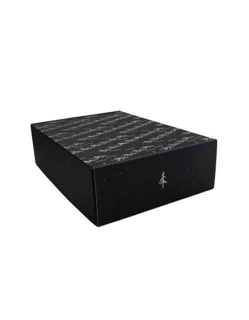 Black A4 Box with Silver Foil Print